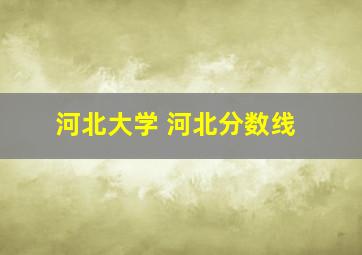 河北大学 河北分数线